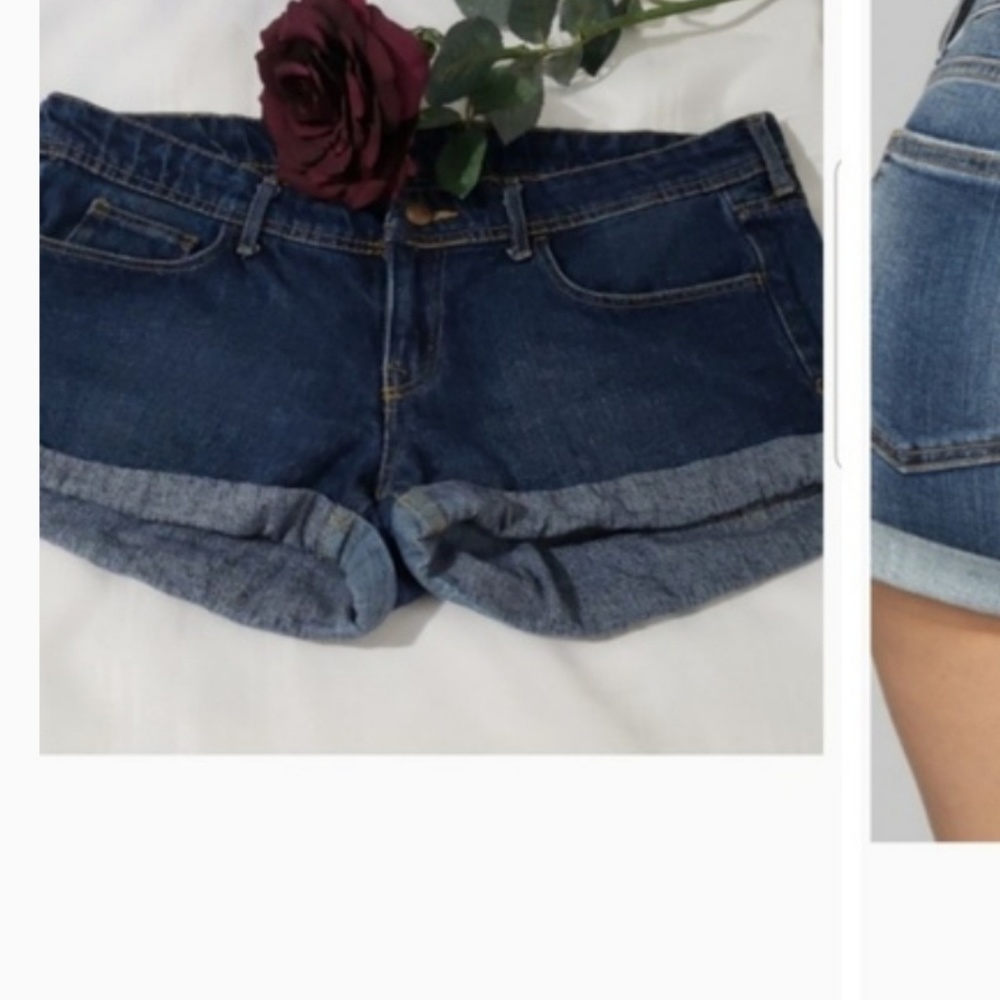 H&Mdenim shorts blue skinny low waist 40 - Picture 2 of 8